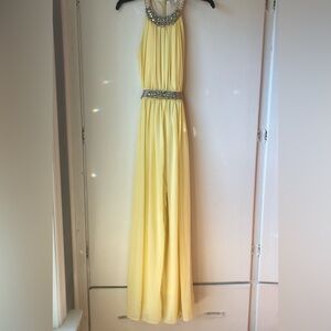 Boston Proper Beaded Goddess Maxi Dress - Yellow Size 6